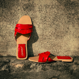 Crisscross Comfort Slides - Red