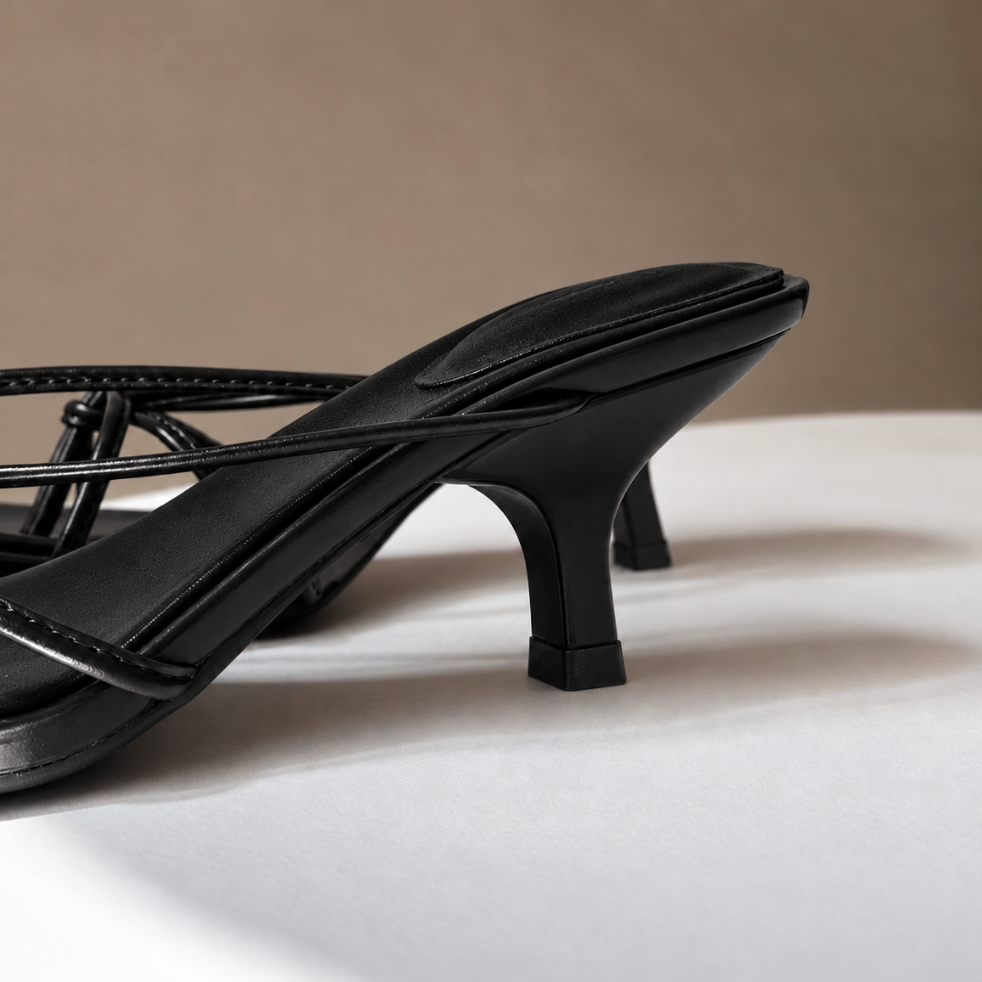 Luxe Knot Mules - Black