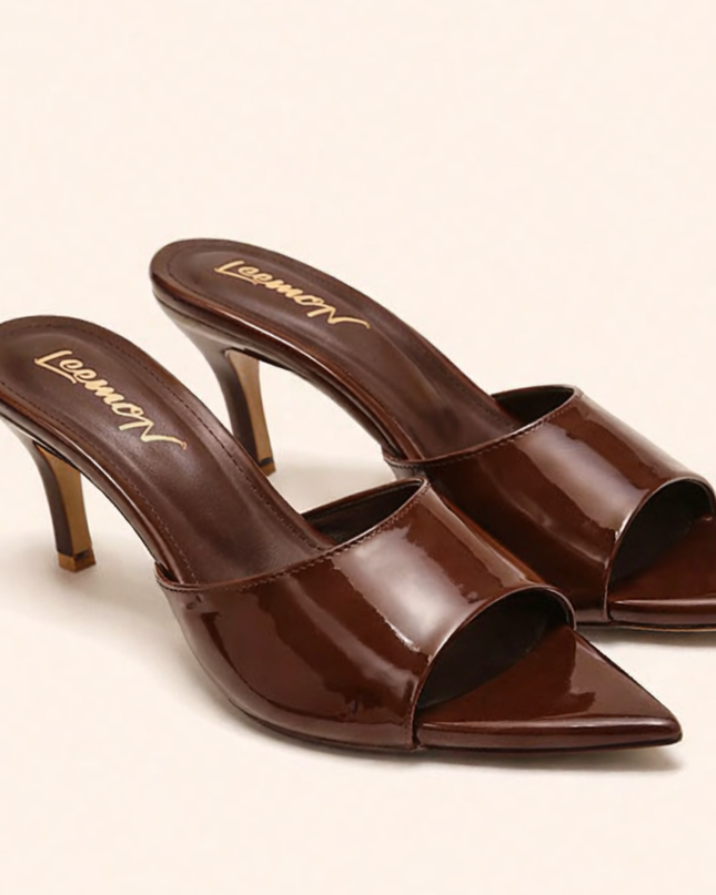 Luxury Pointy Heels- Brown