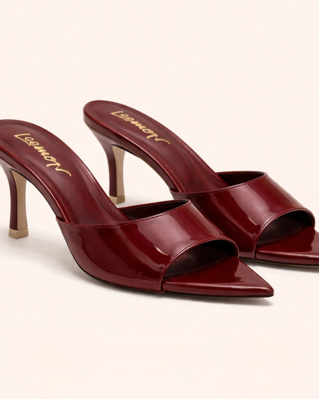 Luxury Pointy Heels- Burgundy