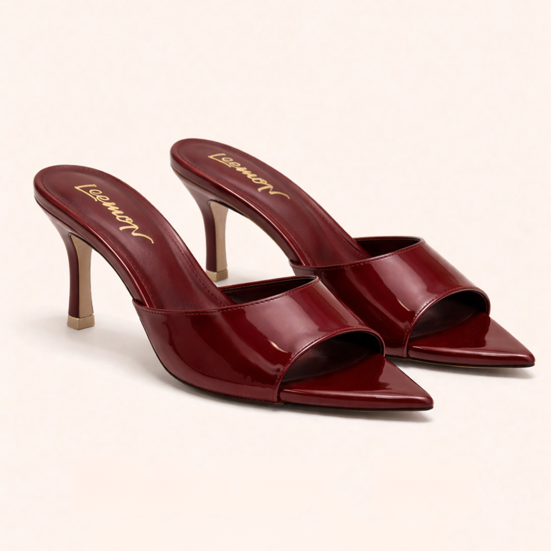 Luxury Pointy Heels- Burgundy