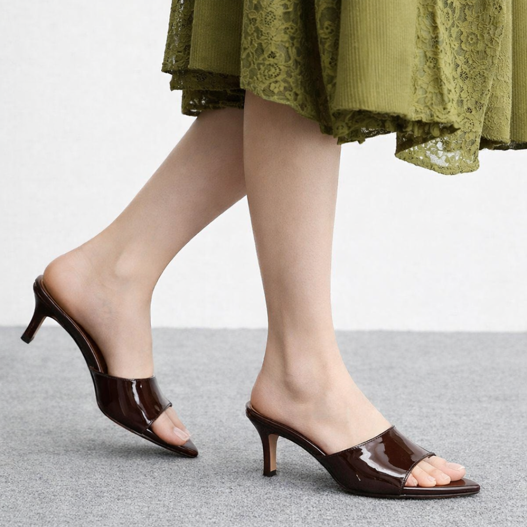 Luxury Pointy Heels- Brown