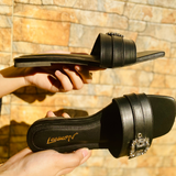 Neylana Flat Sandals- Black