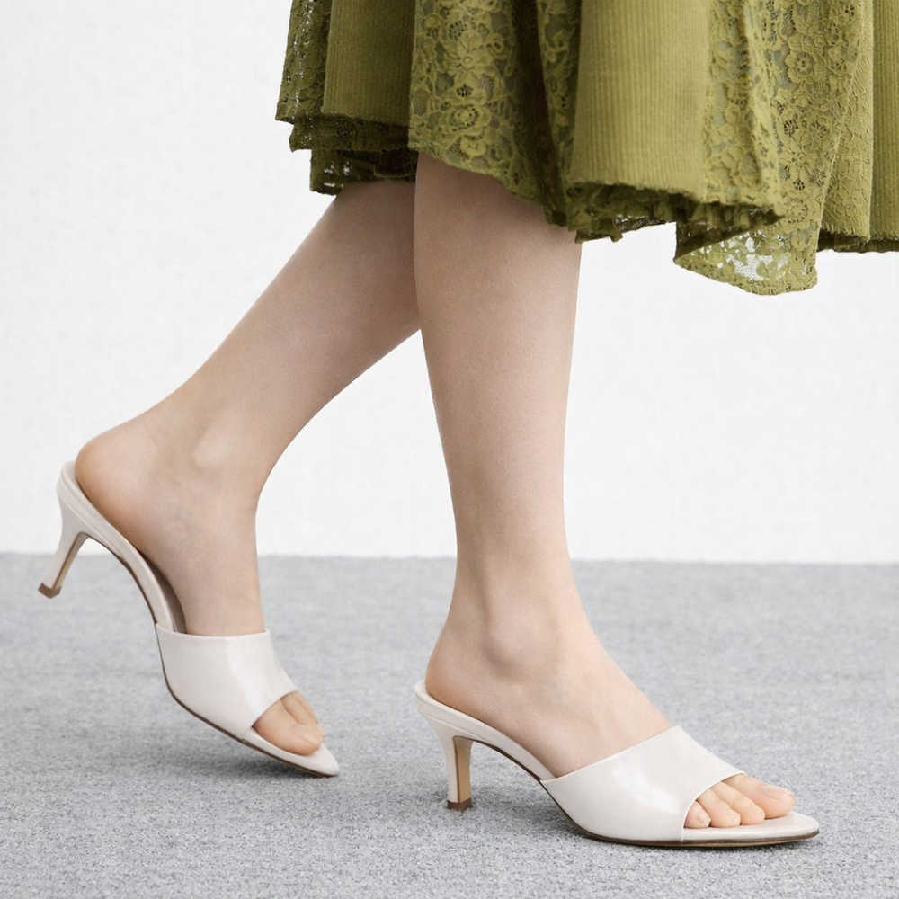 Luxury Pointy Heels- White