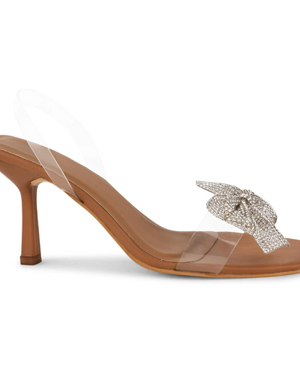 Knotted Charm Heels Brown