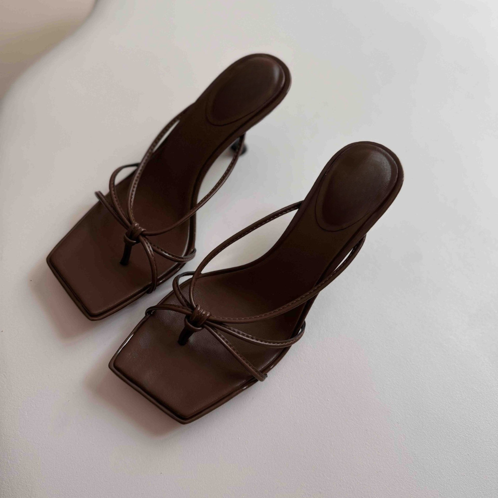Luxe Knot Mules - Black