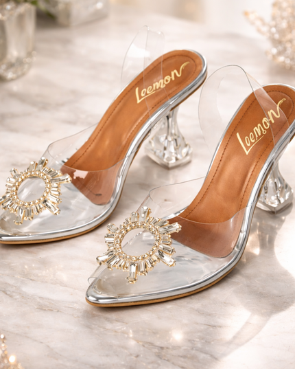 Transparent Strappy Heels