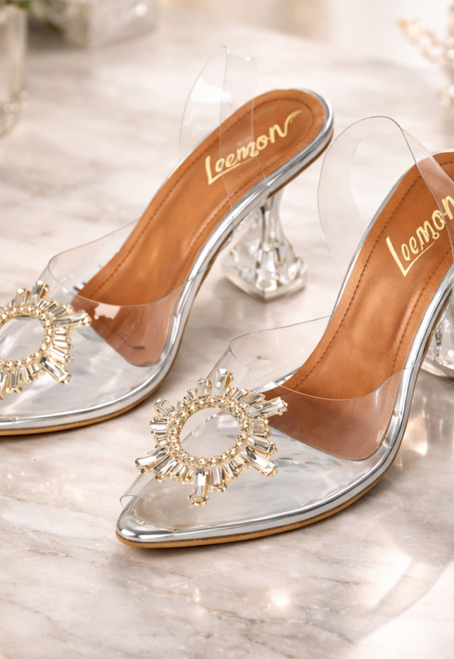 Transparent Strappy Heels Leemon