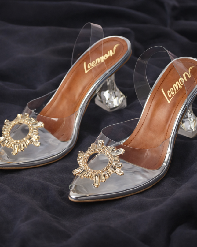 Transparent Strappy Heels