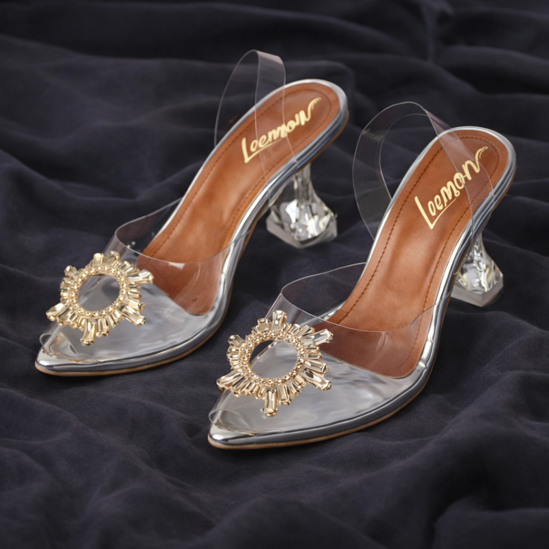 Transparent Strappy Heels