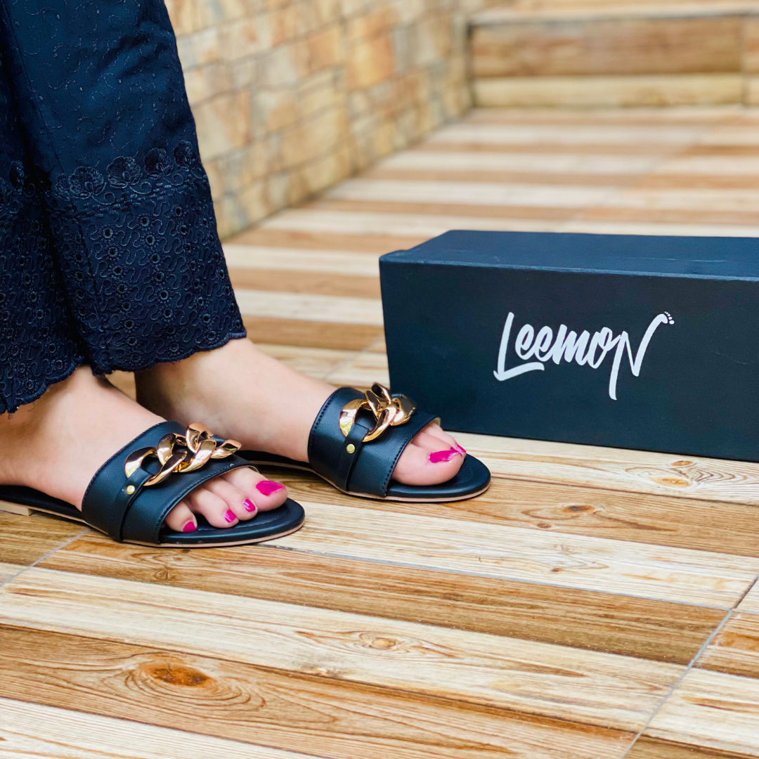 Gold chain sandals shop