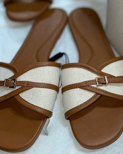 Buckled Chic Flat Sandals
