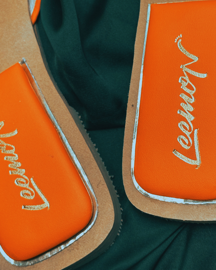 Crisscross Comfort Slides - Orange