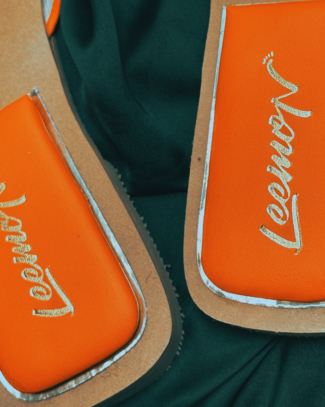 Crisscross Comfort Slides - Orange