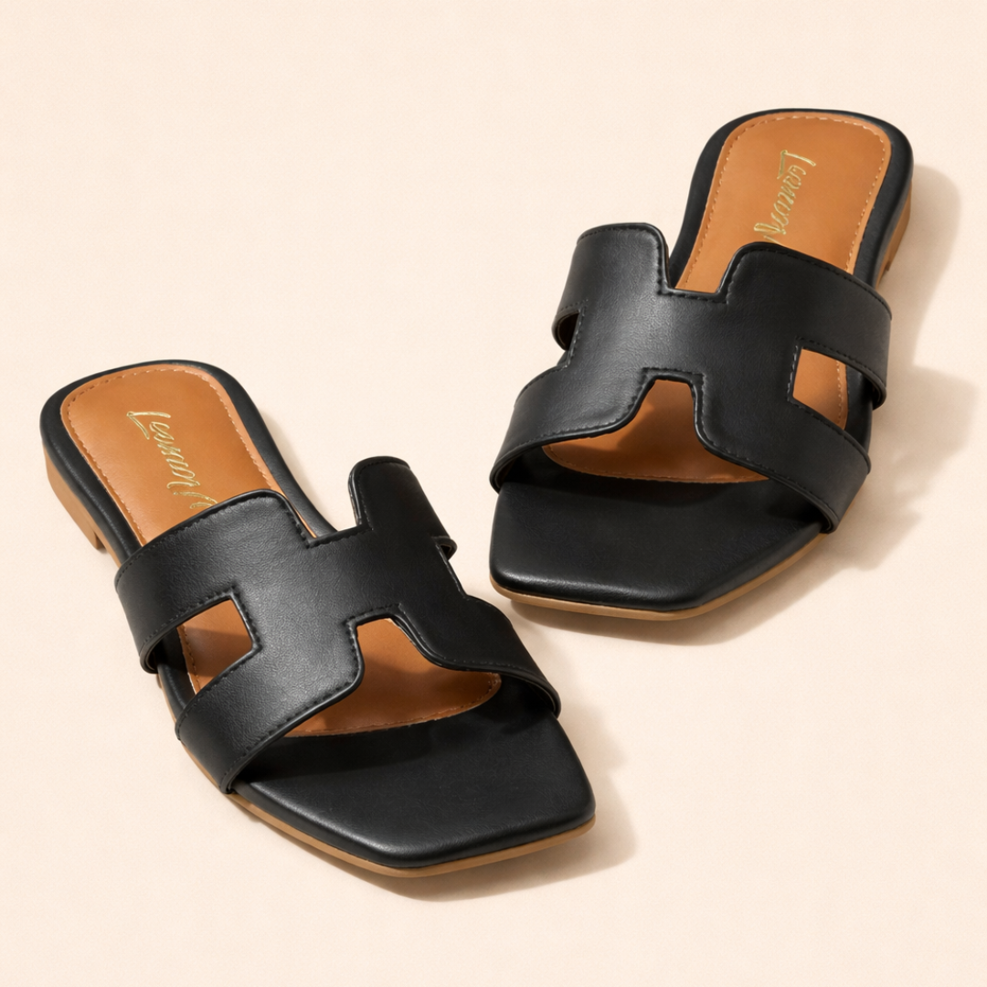 Black Elegance Women's Flat Sandal