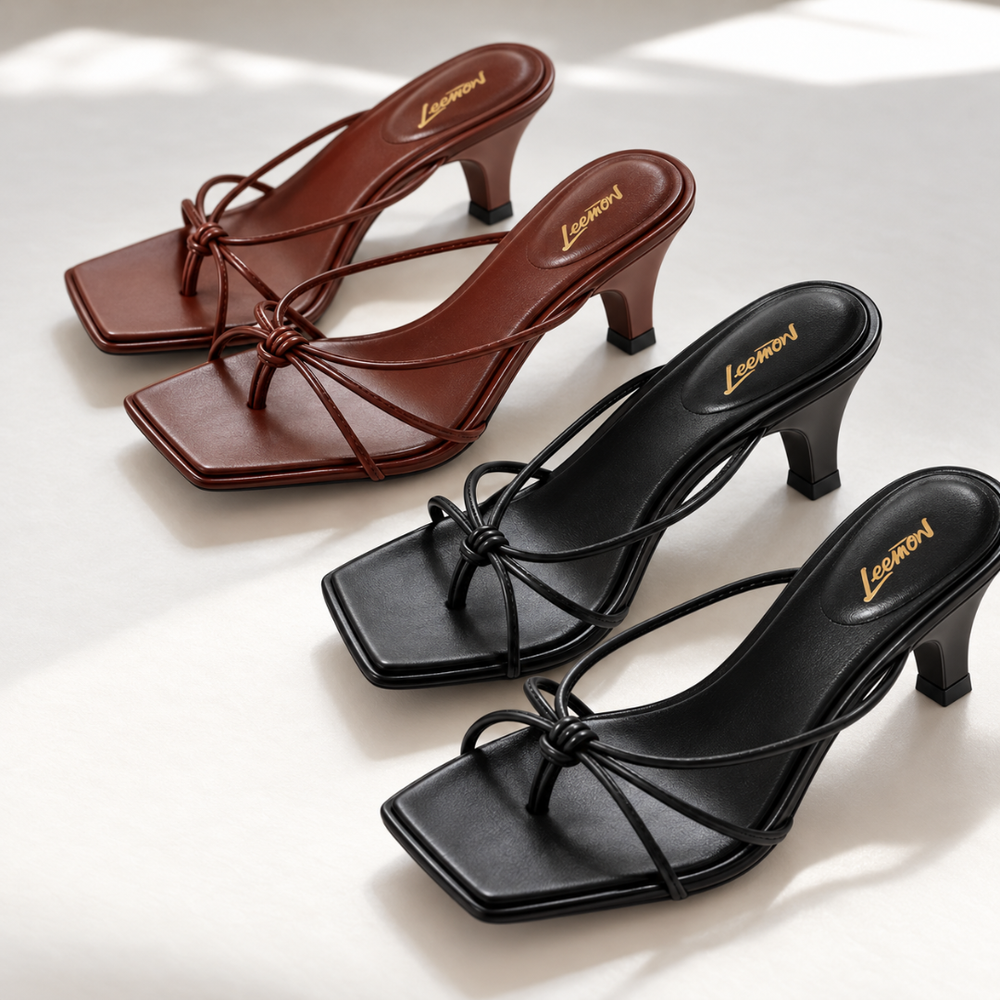 Luxe Knot Mules - Brown