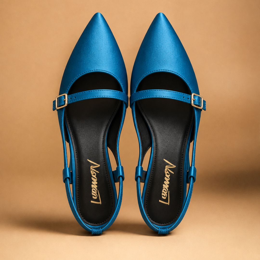 Serena Pointed Toe Heels – Peacock Blue