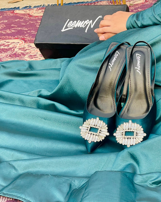 Isabil Luxe Heels- Green