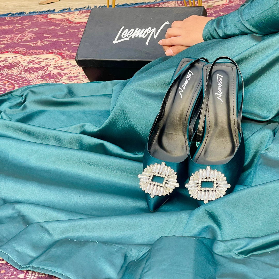 Isabil Luxe Heels- Green