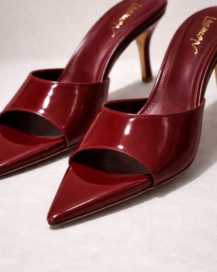 Luxury Pointy Heels- Burgundy