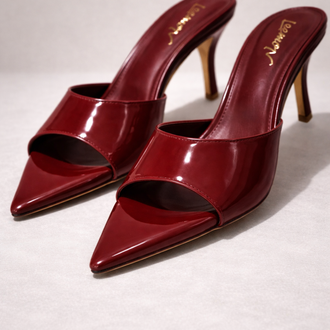 Luxury Pointy Heels- Burgundy