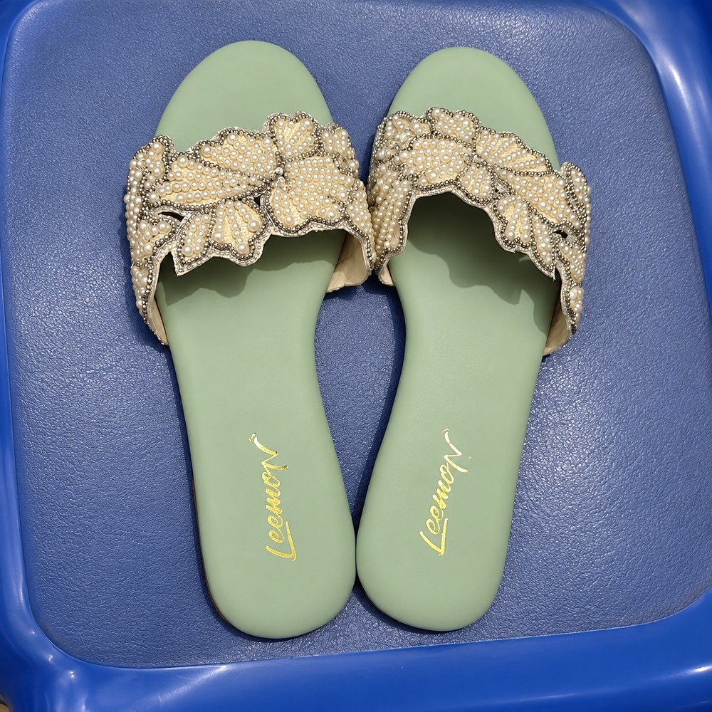 Rahina Flat Sandals- Green