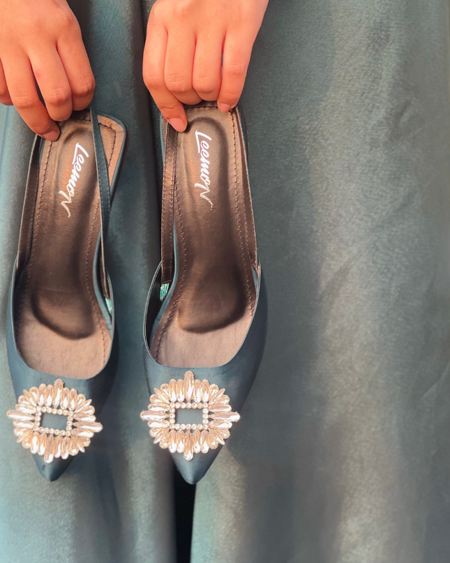 Isabil Luxe Heels- Green