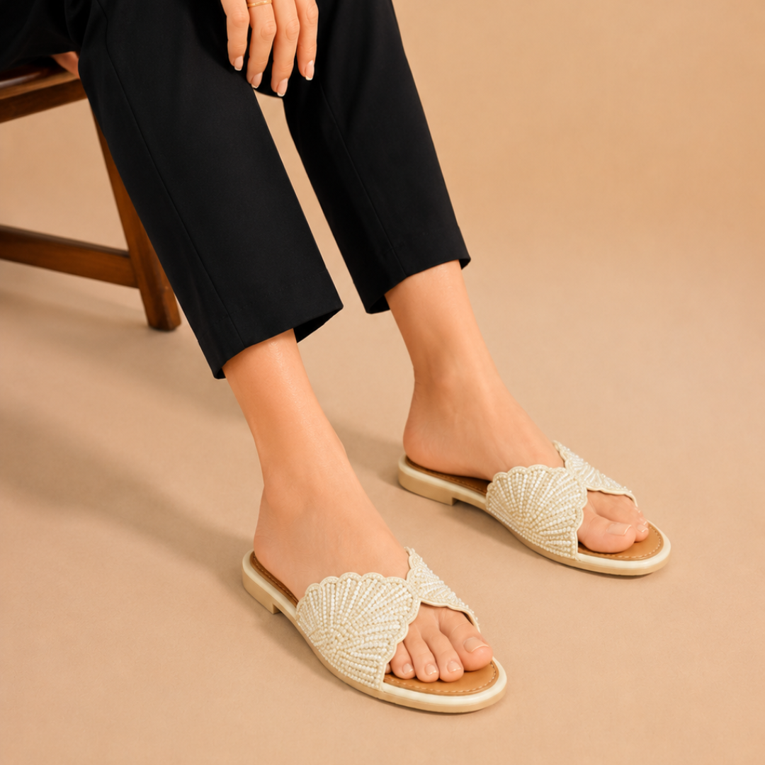 Leemon Floral Pearl Flats