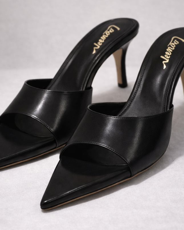 Luxury Pointy Heels- Black