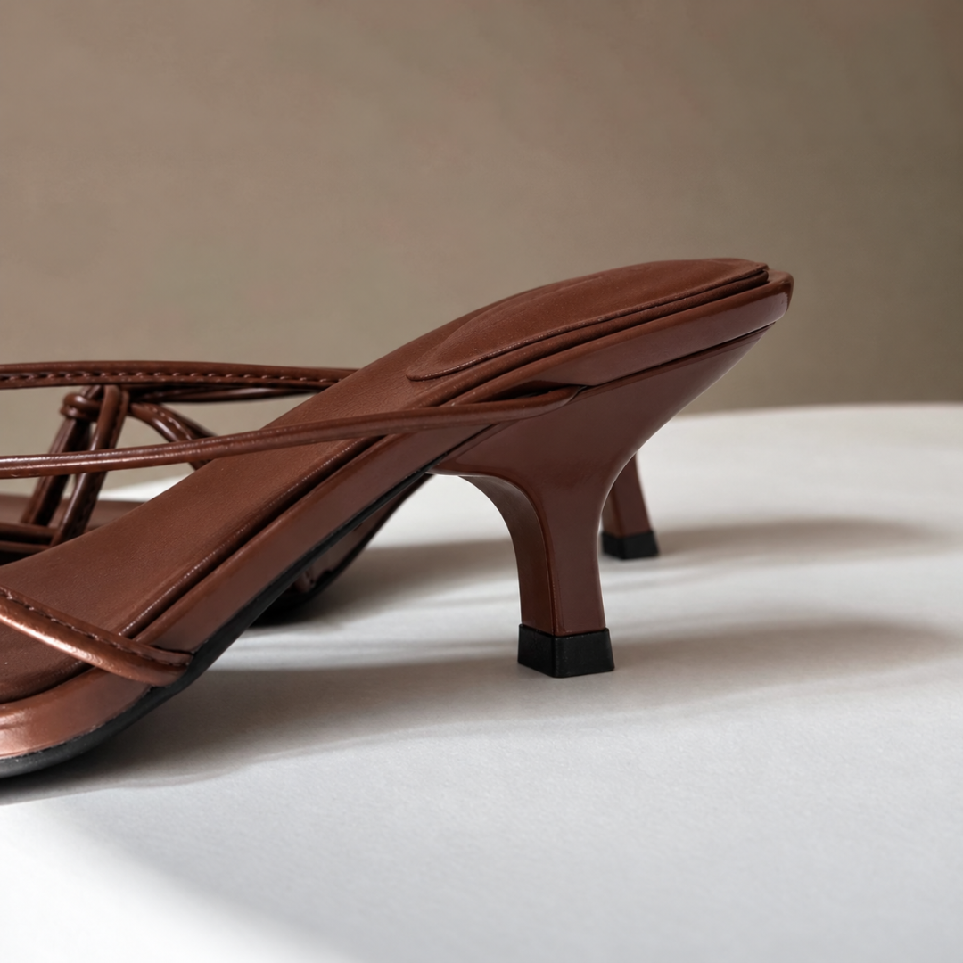Luxe Knot Mules - Brown