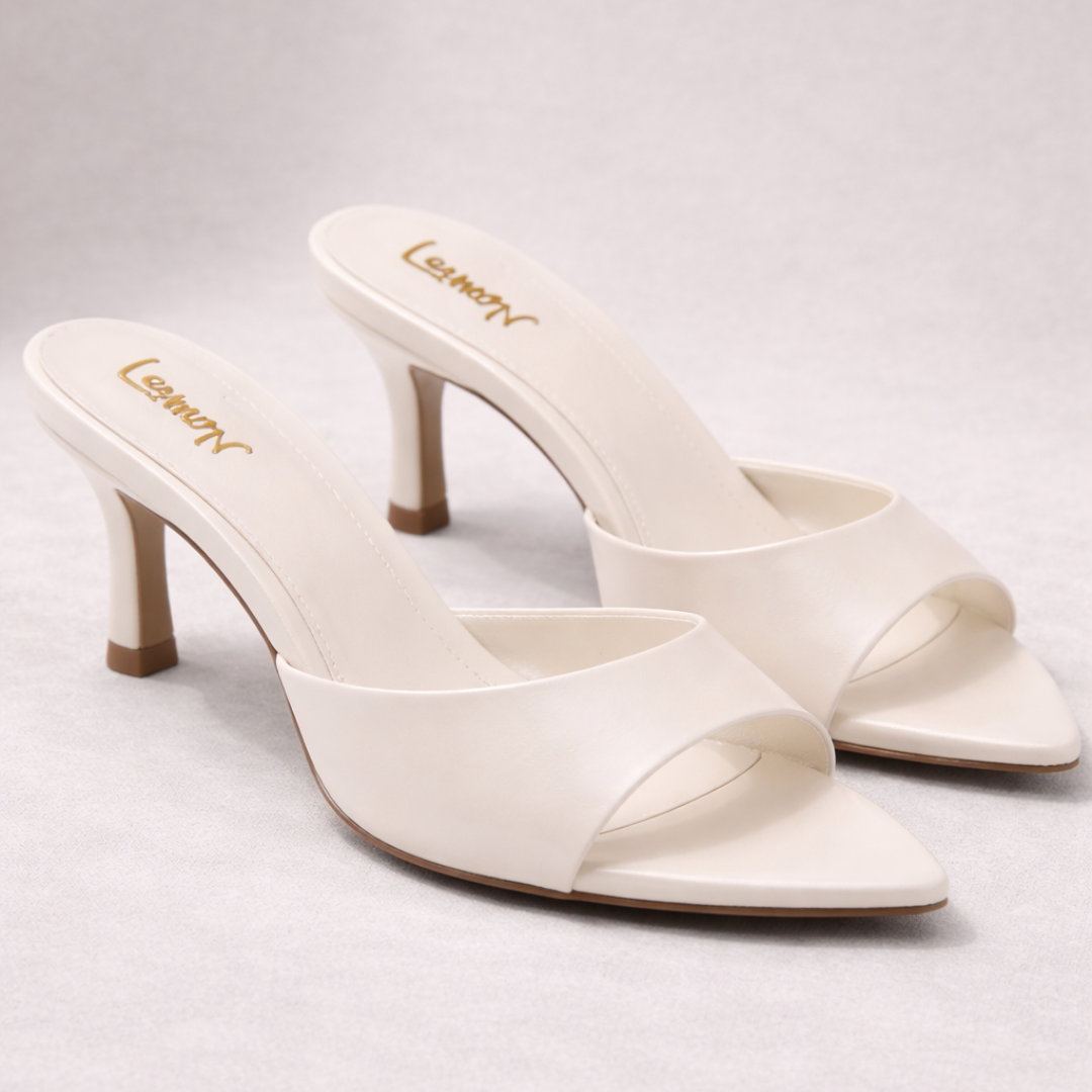 Luxury Pointy Heels- White