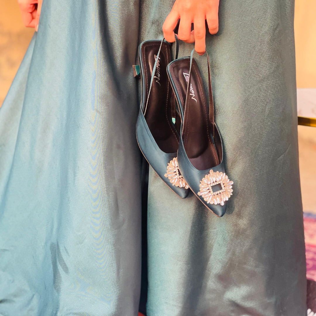 Isabil Luxe Heels- Green