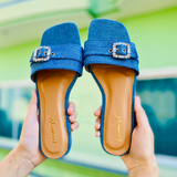 Neylana Flat Sandals-Blue