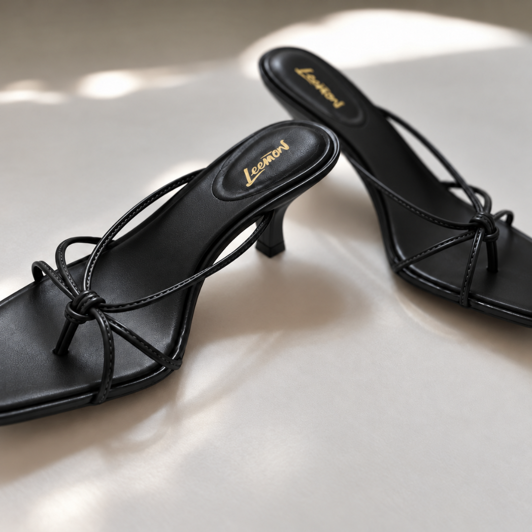Luxe Knot Mules - Black