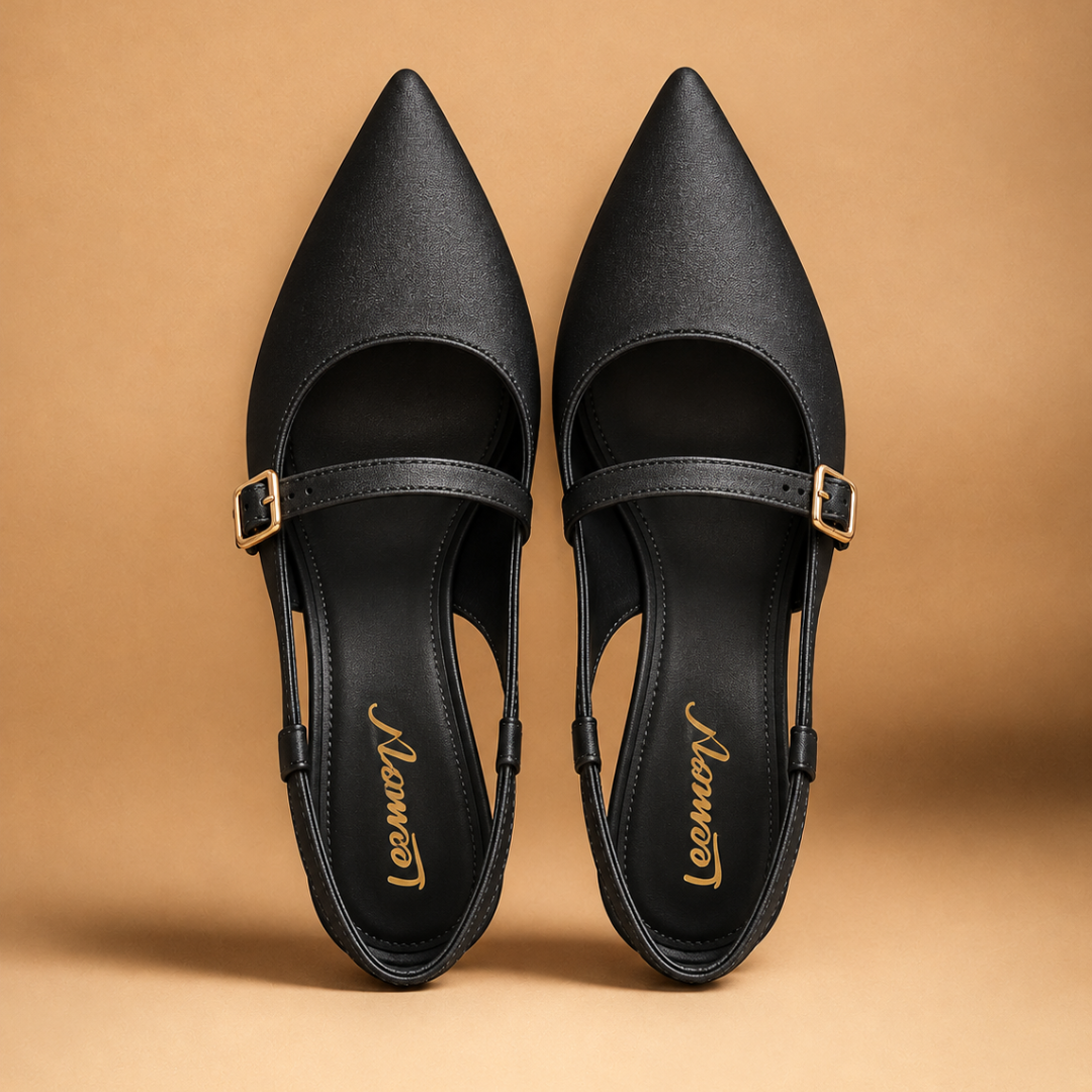 Serena Pointed Toe Heels - Charcoal Black