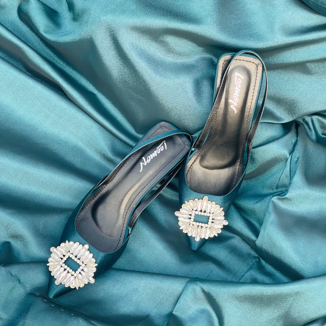 Isabil Luxe Heels- Green