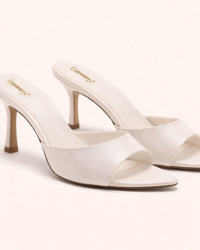Luxury Pointy Heels- White
