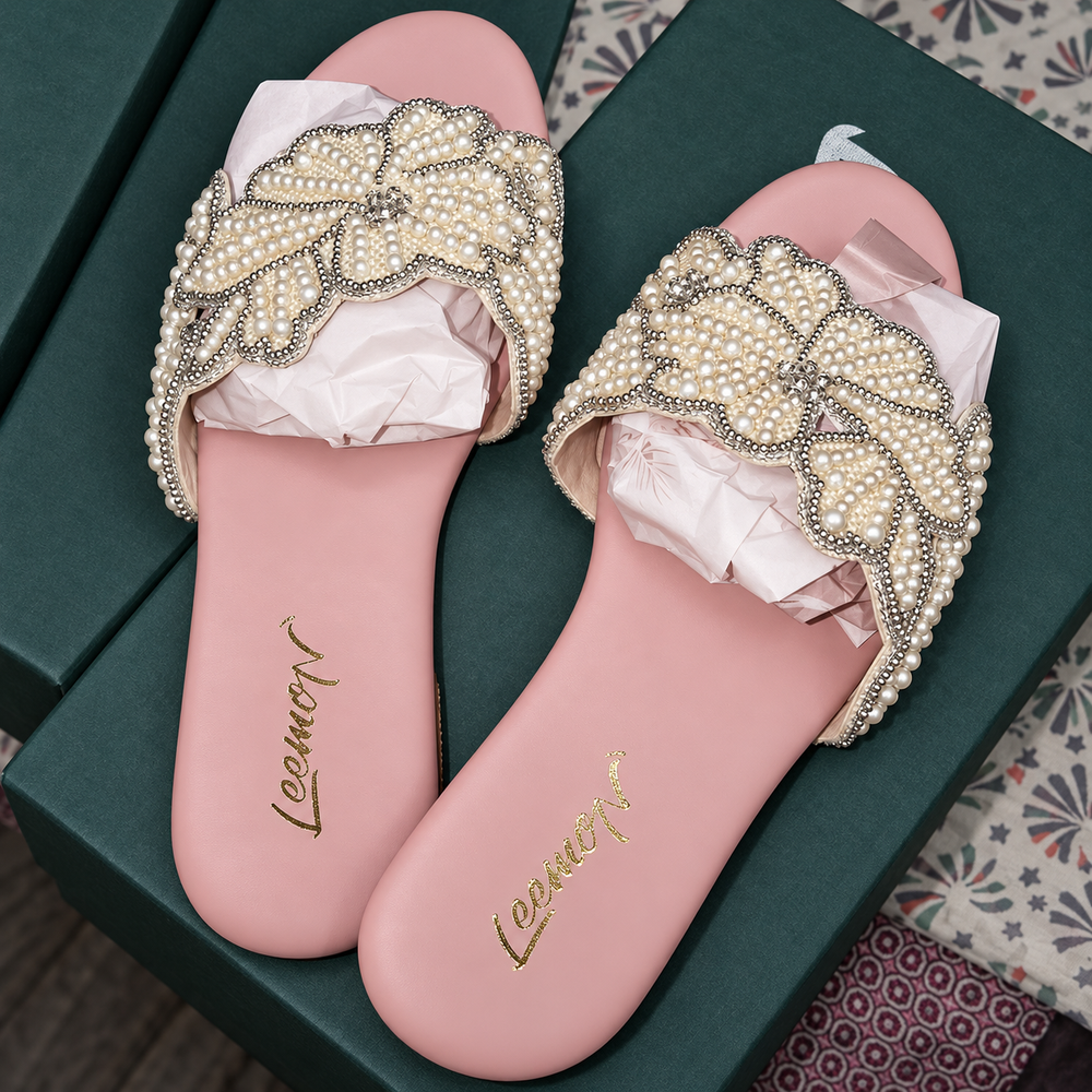 Rahina Flat Sandals- Pink