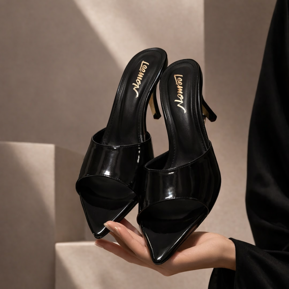 Luxury Pointy Heels- Black