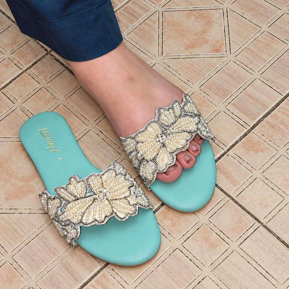 Rahina Flat Sandals- Green